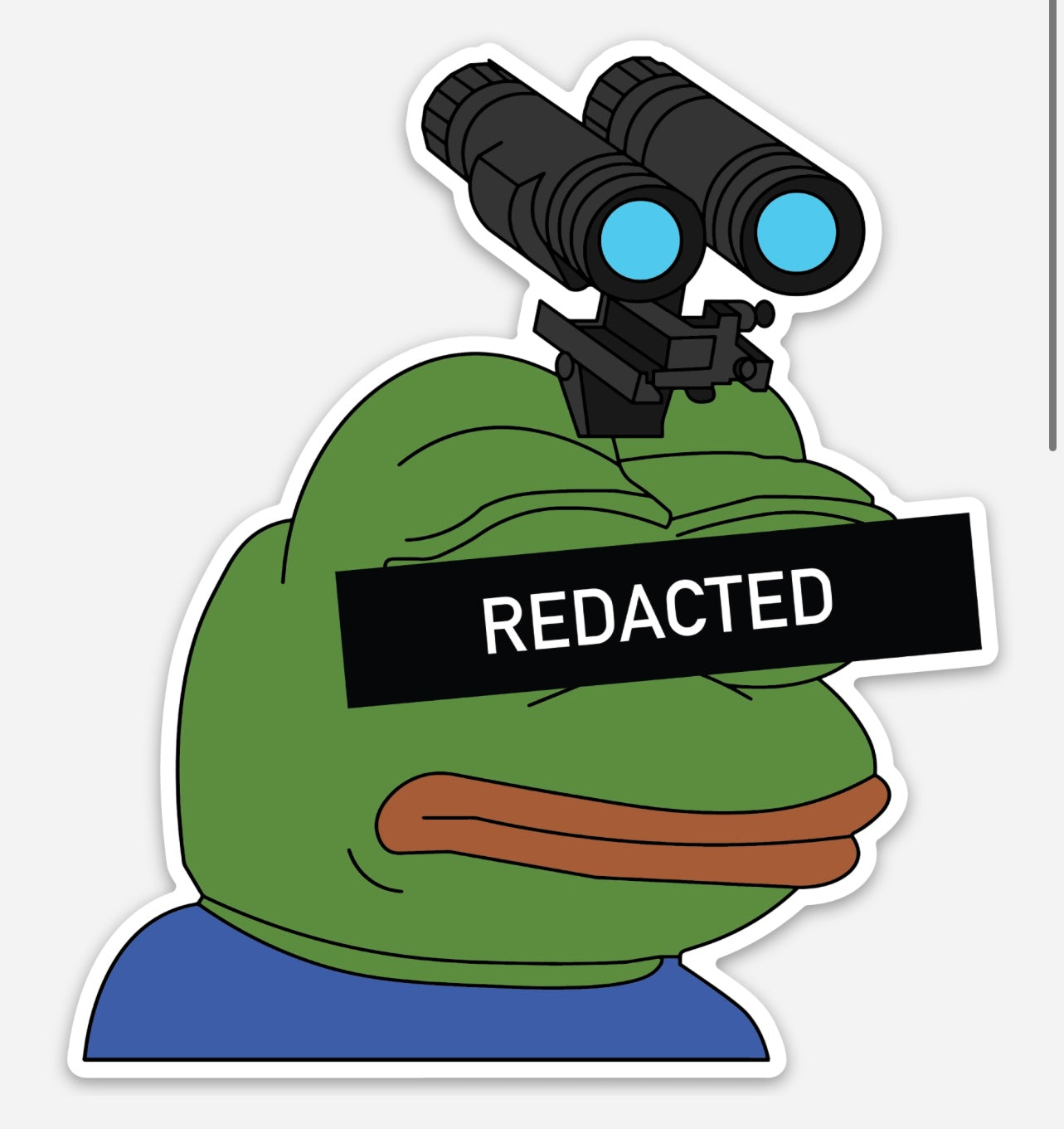 REDACTED Pepe Sticker