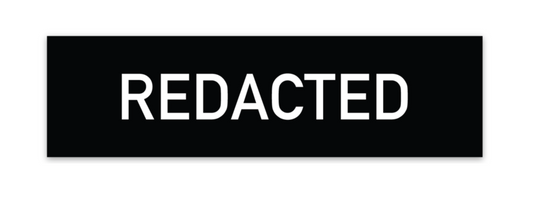 REDACTED Bar Sticker